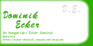 dominik ecker business card